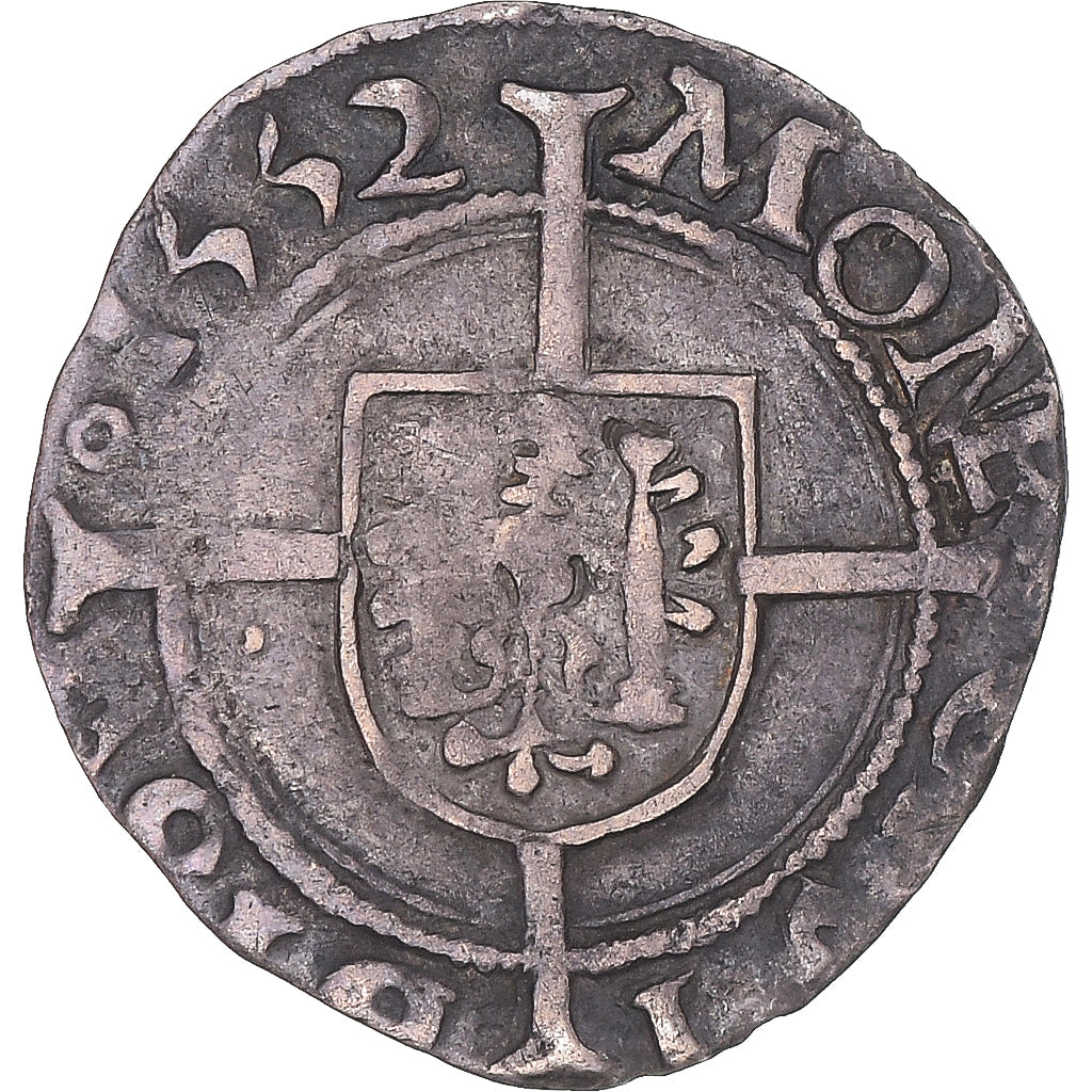 Moneta, TERYTORIA FRANCUSKIE, Franche-Comté, 1/2 Carolus, 1552, Besançon