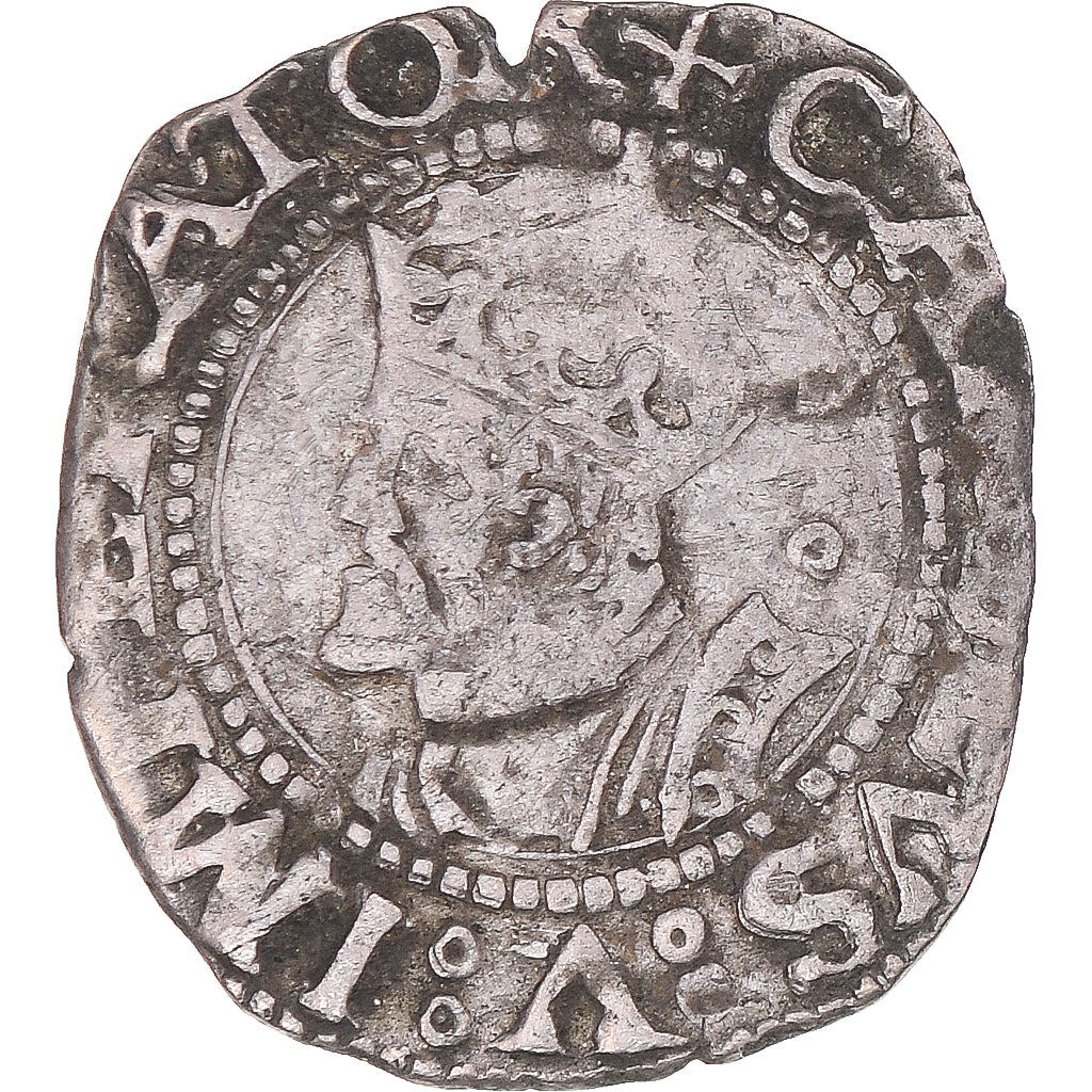 Moneda, ESTADOS FRANCESES, Franche-Comté, 1/2 Carolus, 1566, Besançon, BC+