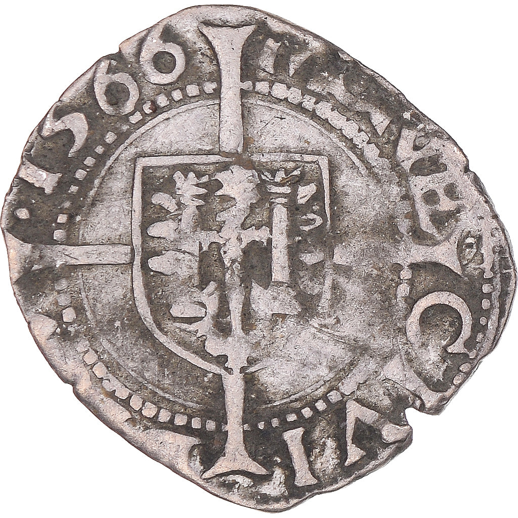 Moneda, ESTADOS FRANCESES, Franche-Comté, 1/2 Carolus, 1566, Besançon, BC+