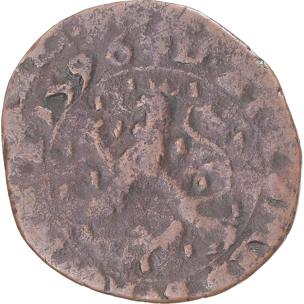 Moneta, TERYTORIA FRANCUSKIE, Franche-Comté, Philip II, 2 Deniers, 1596, Dole