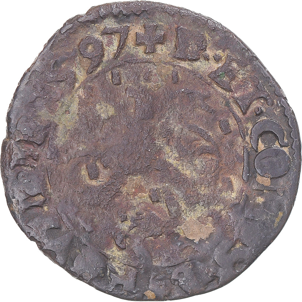 Moneda, ESTADOS FRANCESES, Franche-Comté, Philip II, 2 Deniers, 1597, Dole
