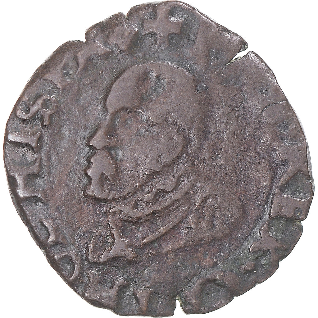 Moneta, TERYTORIA FRANCUSKIE, Franche-Comté, Philip II, 2 Deniers, 1599, Dole