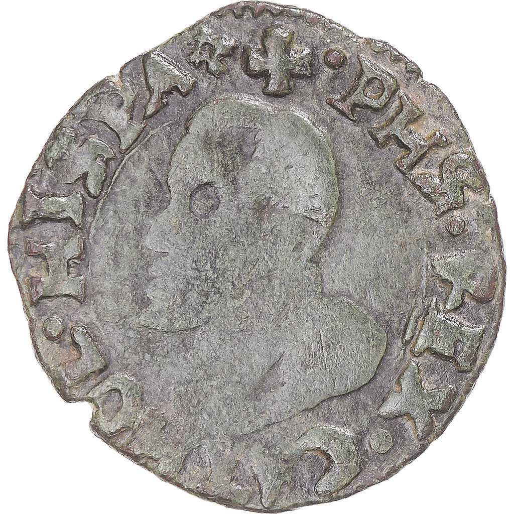 Münze, FRENCH STATES, Franche-Comté, Philip II, 2 Deniers, 1606, Dole, S+