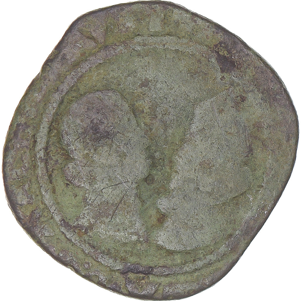 Moneta, TERYTORIA FRANCUSKIE, Franche-Comté, Albert & Isabella, 2 Deniers