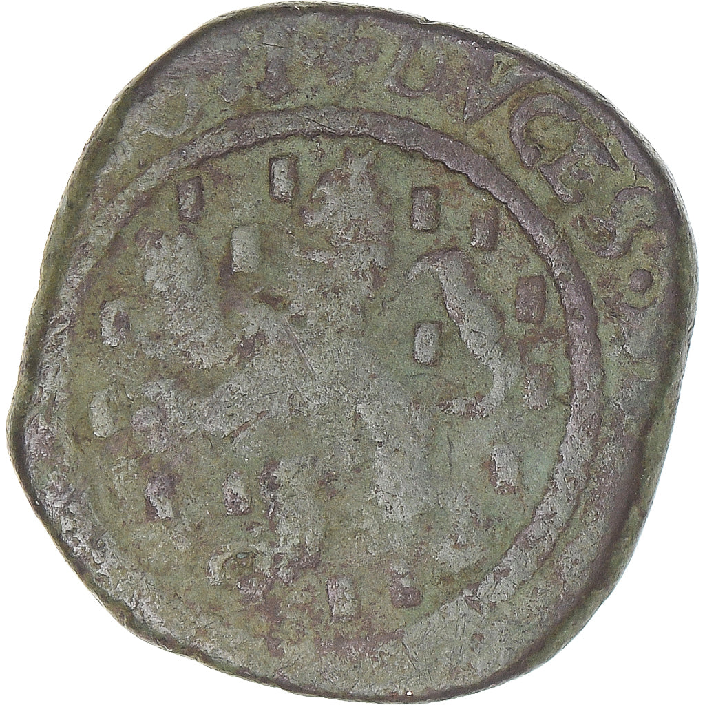 Moneta, TERYTORIA FRANCUSKIE, Franche-Comté, Albert & Isabella, 2 Deniers