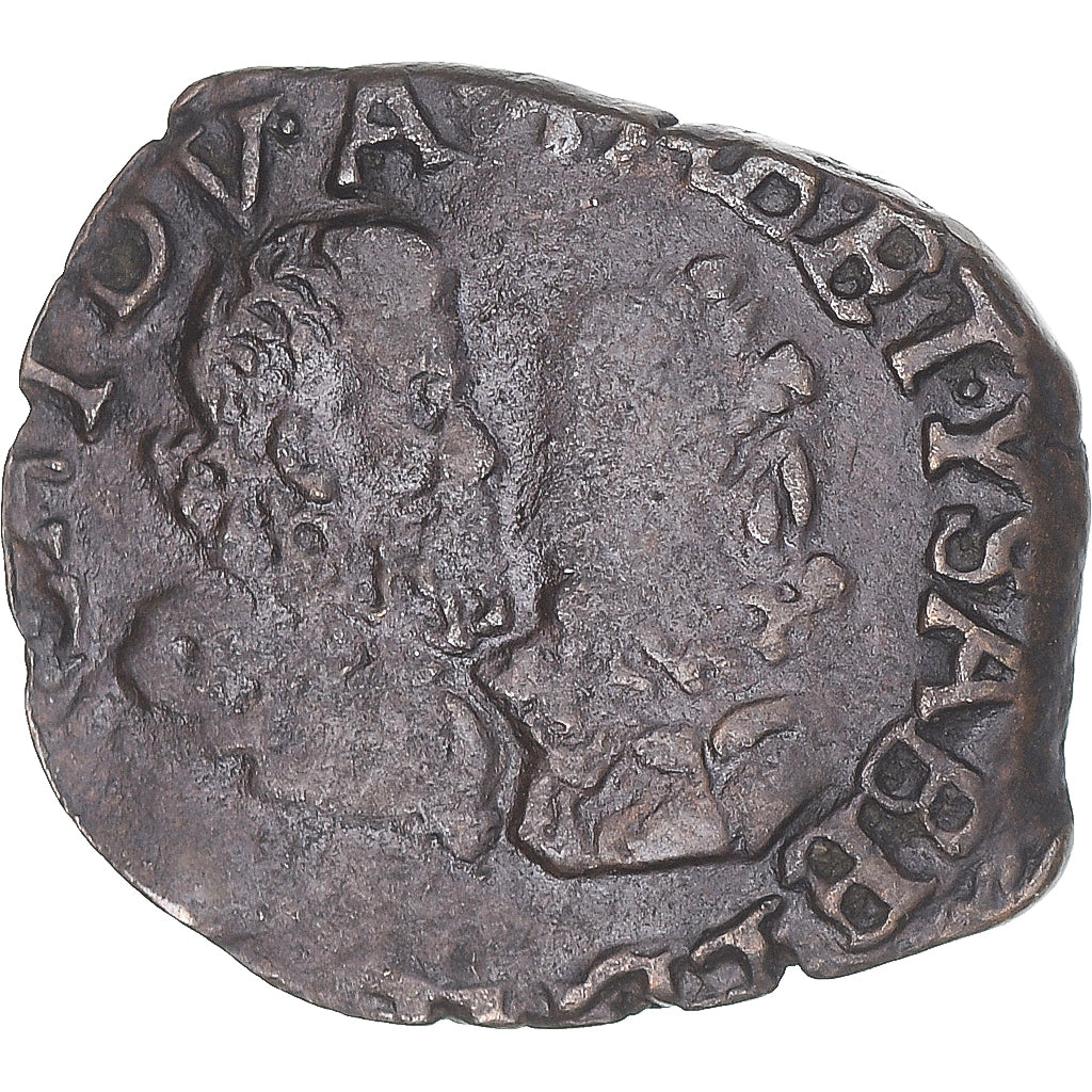 Moneta, TERYTORIA FRANCUSKIE, Franche-Comté, Albert & Isabella, 2 Deniers