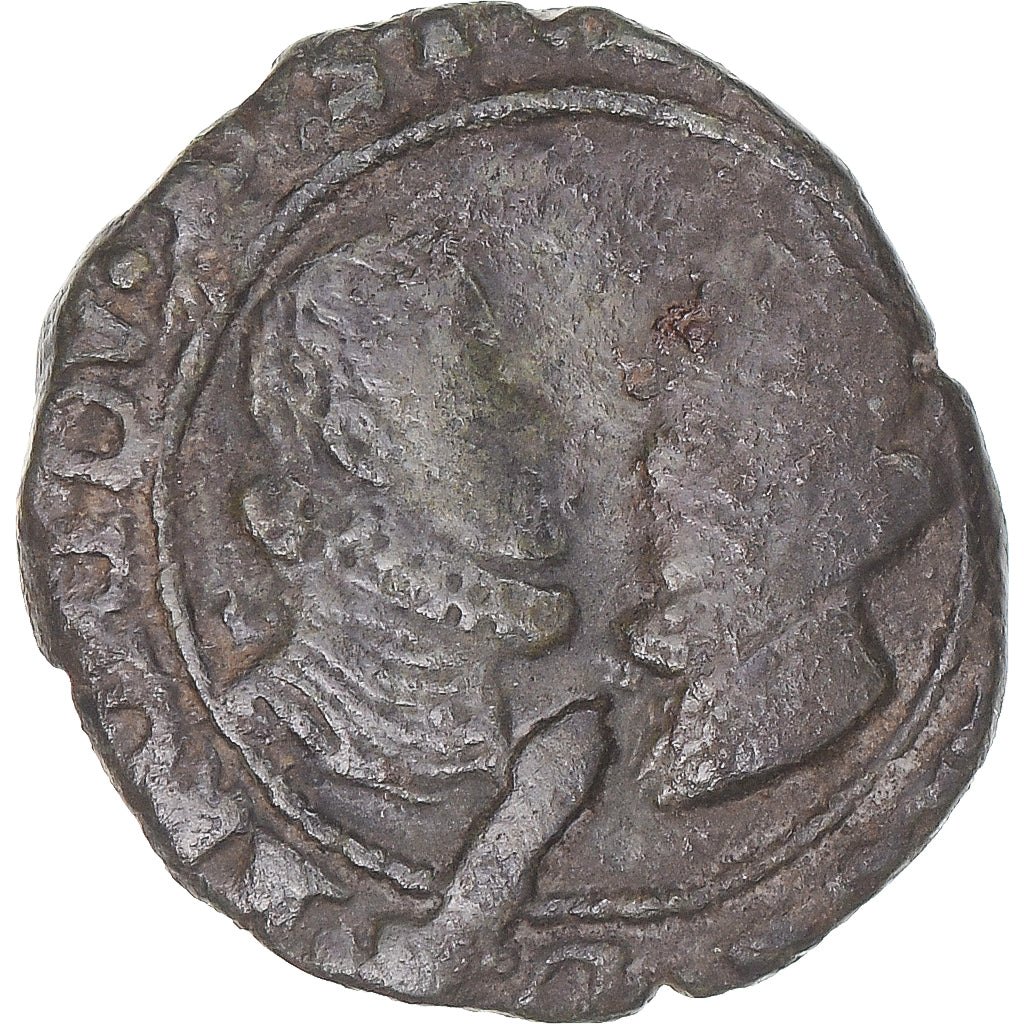 Munten, FRANSE STATEN, Franche-Comté, Albert & Isabella, 2 Deniers, 1609, Dole