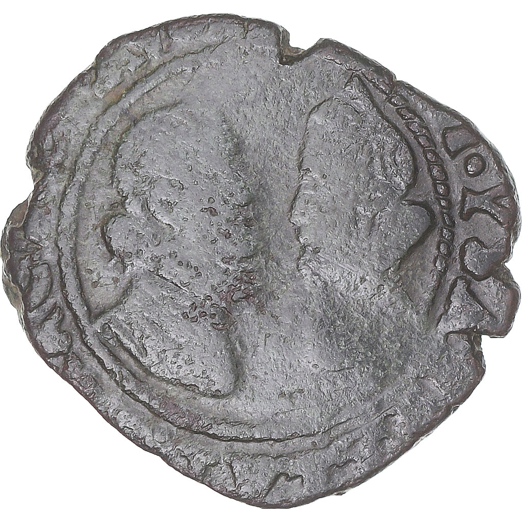 Munten, FRANSE STATEN, Franche-Comté, Albert & Isabella, 2 Deniers, 1609, Dole