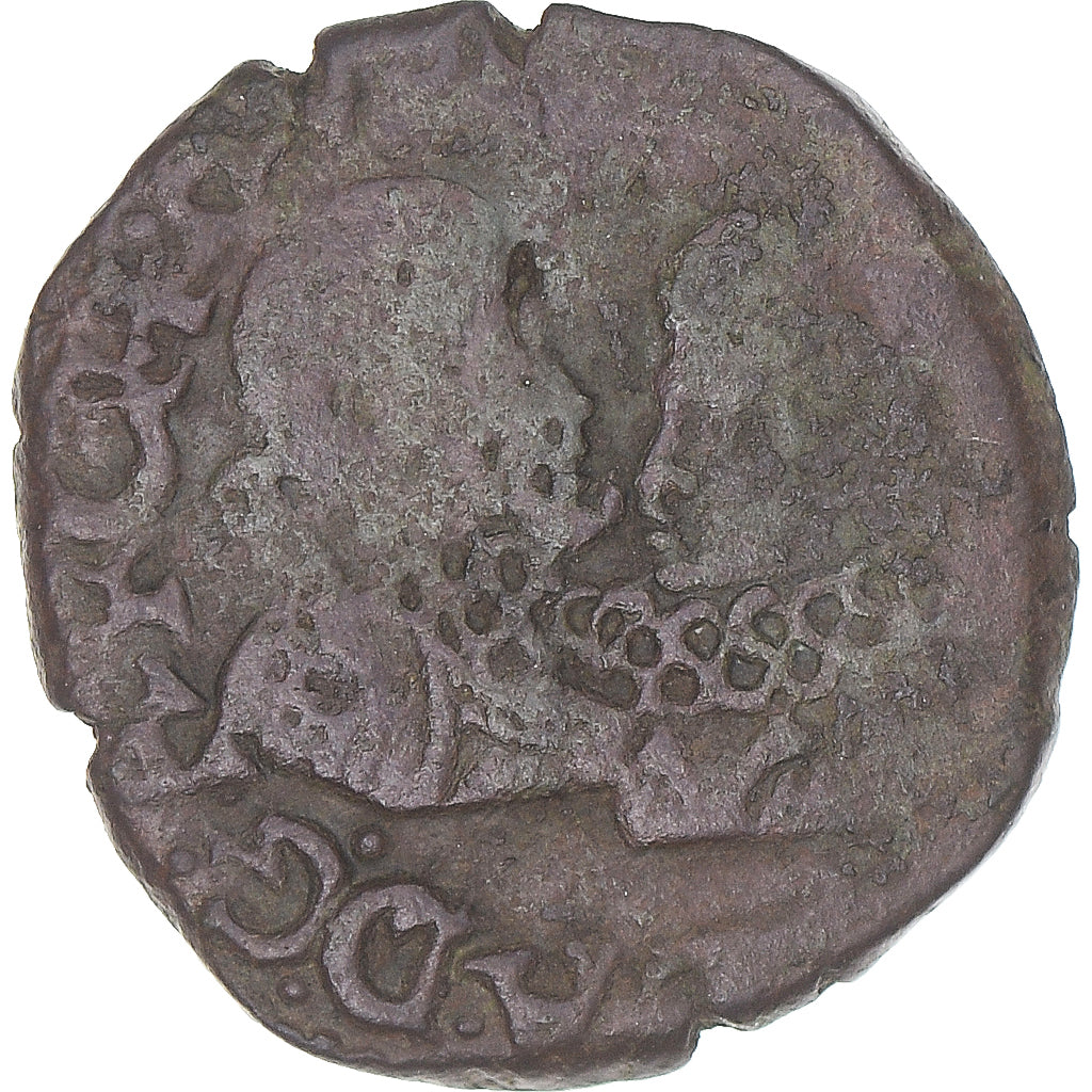 Munten, FRANSE STATEN, Franche-Comté, Albert & Isabella, 2 Deniers, 1620, Dole