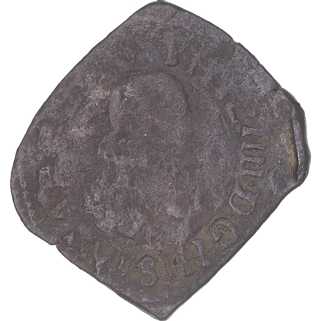 Monnaie, Régions françaises, Franche-Comté, Philippe IV, 2 Deniers, Dole, TB