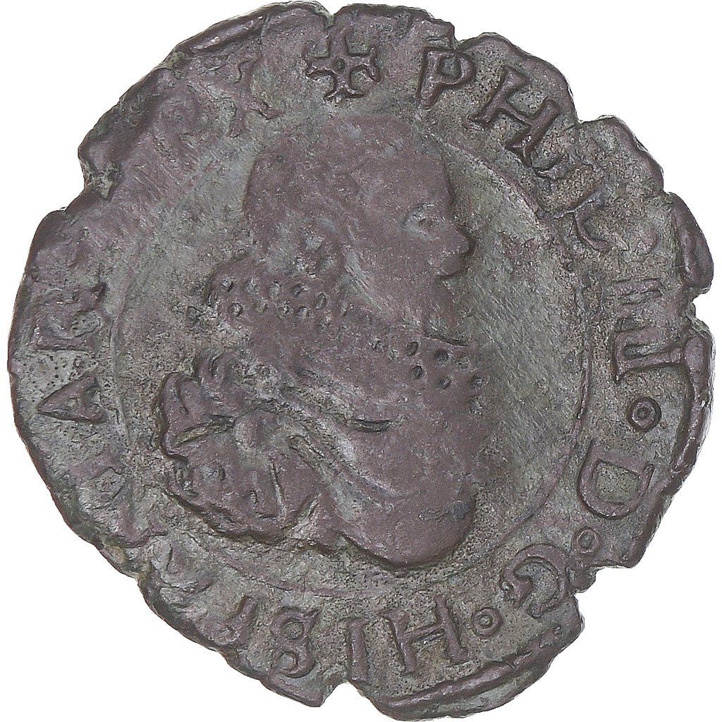 Moeda, ESTADOS FRANCESES, Franche-Comté, Philip IV, 2 Deniers, Dole, EF(40-45)