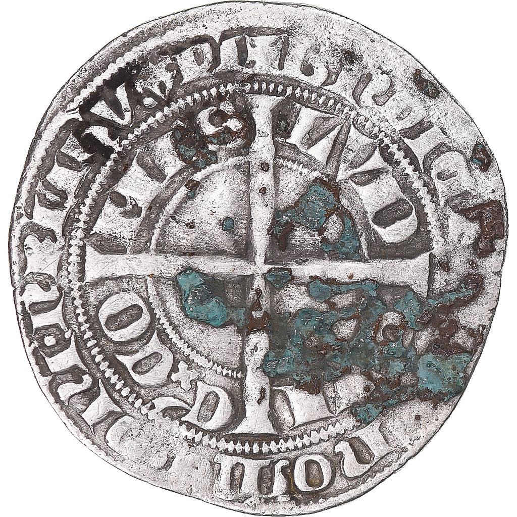 Moeda, França, Flanders, Louis II de Mâle, Gros, 1346-1384, VF(30-35), Prata