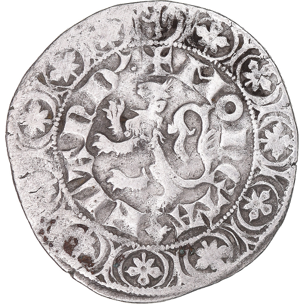 Moeda, França, Flanders, Louis II de Mâle, Gros, 1346-1384, VF(30-35), Prata