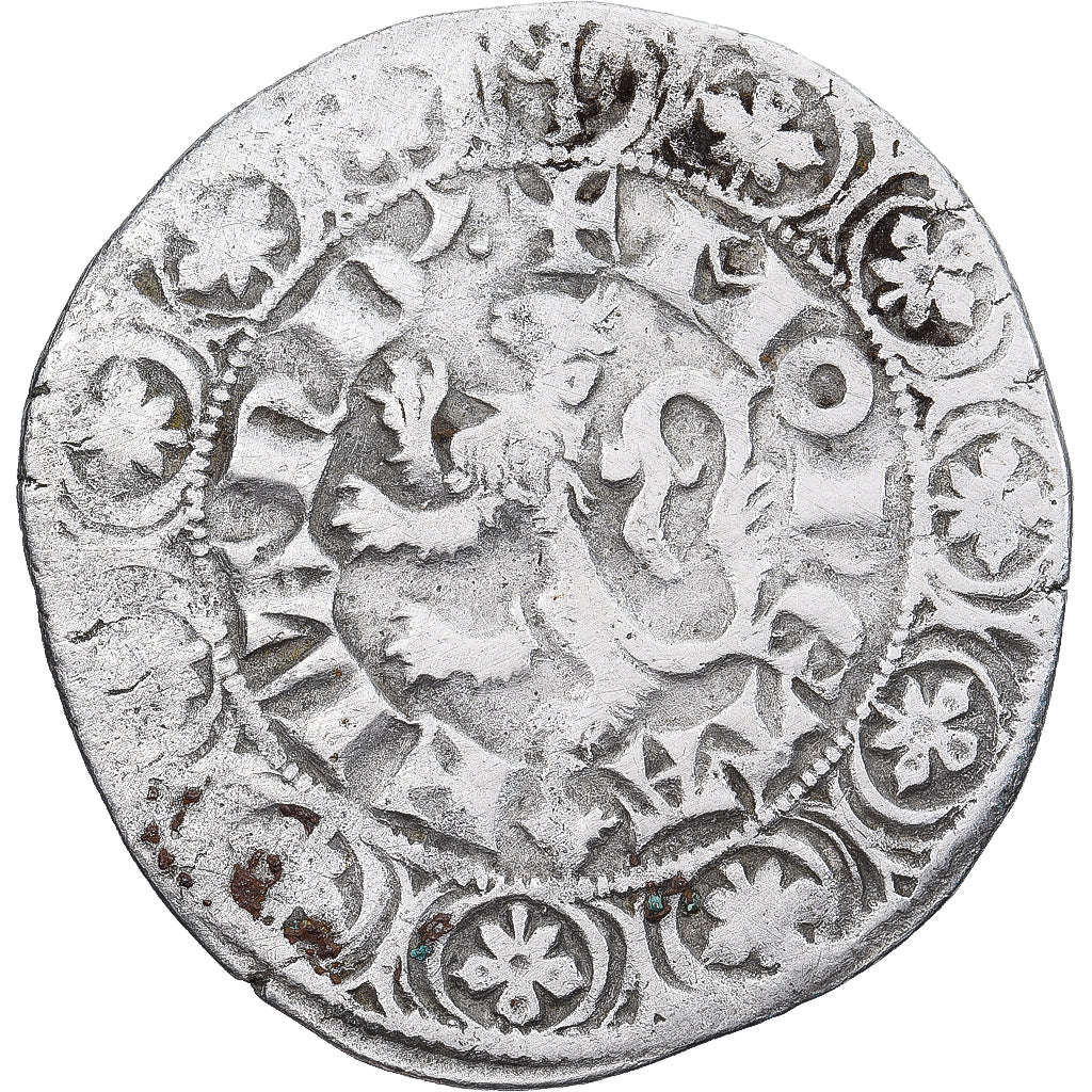 Moeda, França, Flanders, Louis II de Mâle, Gros, 1346-1384, VF(30-35), Prata