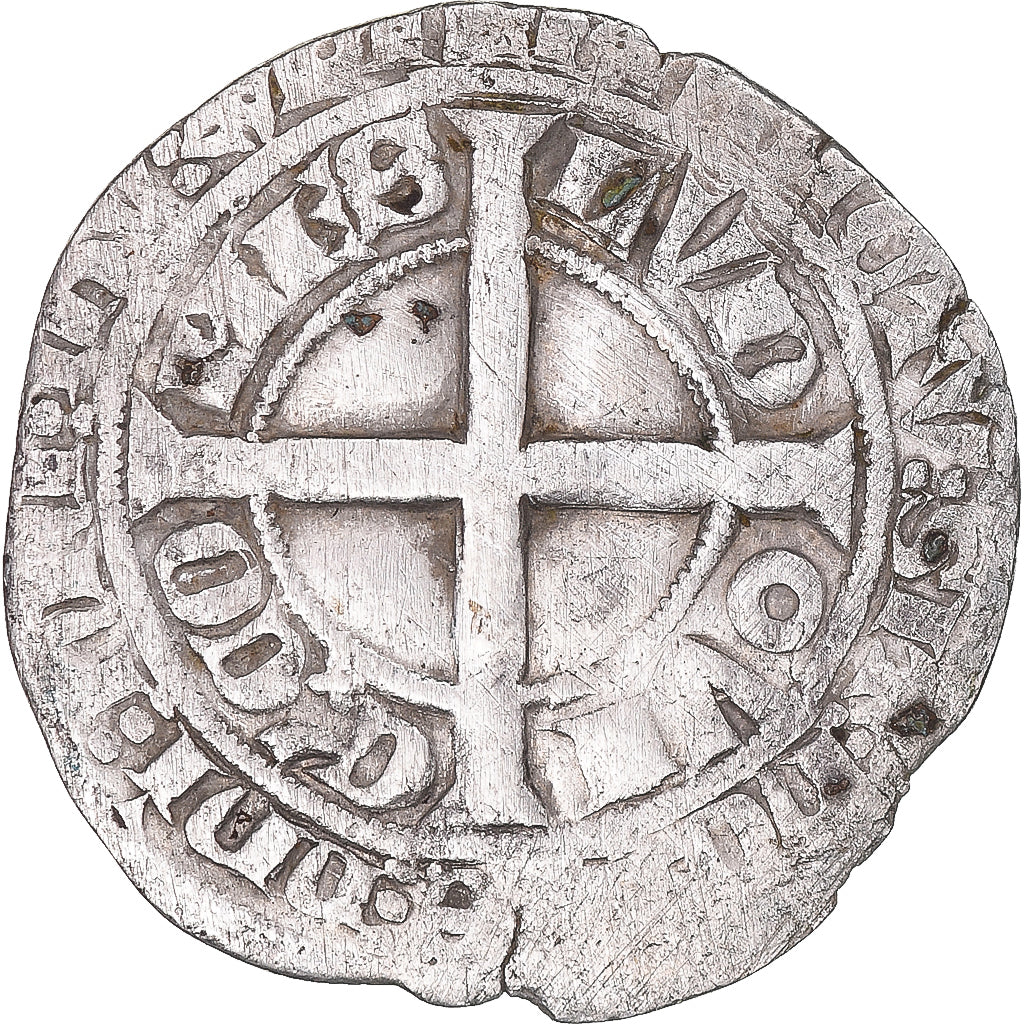 Moneda, Francia, Flanders, Louis II de Mâle, Gros, 1346-1384, BC+, Plata