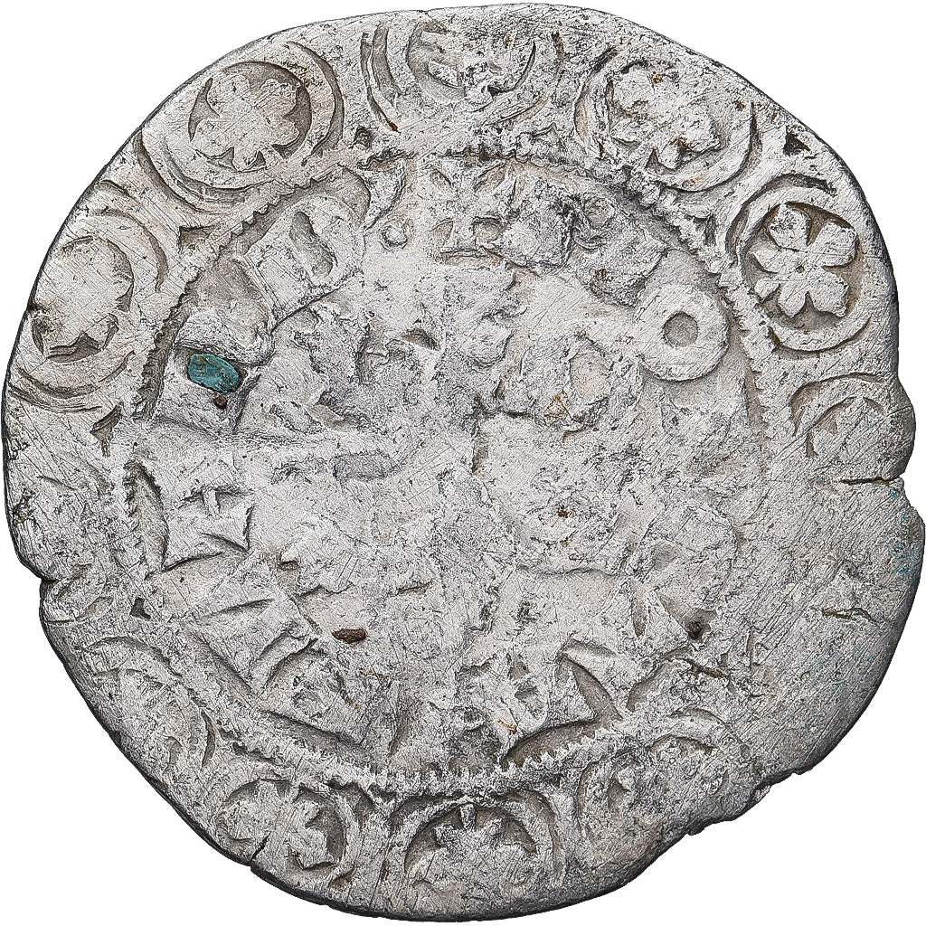 Moneta, Francia, Flanders, Louis II de Mâle, Gros, 1346-1384, MB+, Argento
