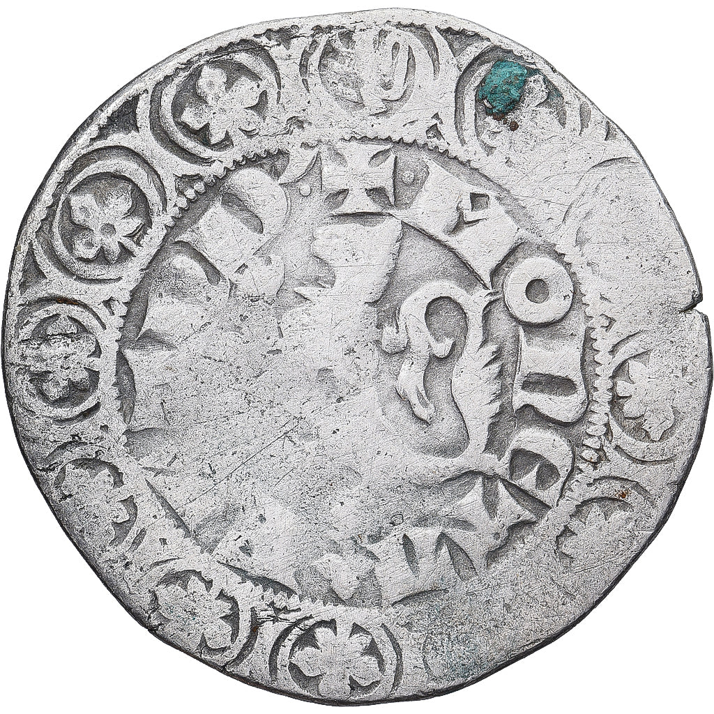 Moneda, Francia, Flanders, Louis II de Mâle, Gros, 1346-1384, BC+, Plata