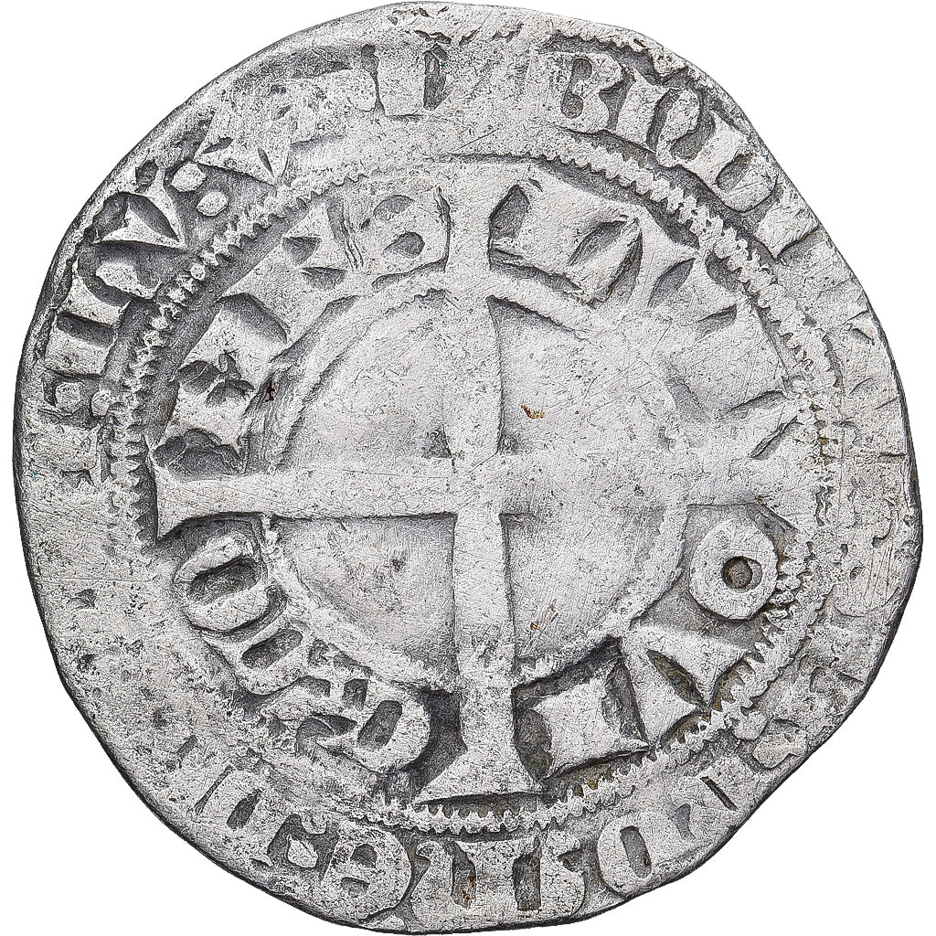 Moneda, Francia, Flanders, Louis II de Mâle, Gros, 1346-1384, BC+, Plata