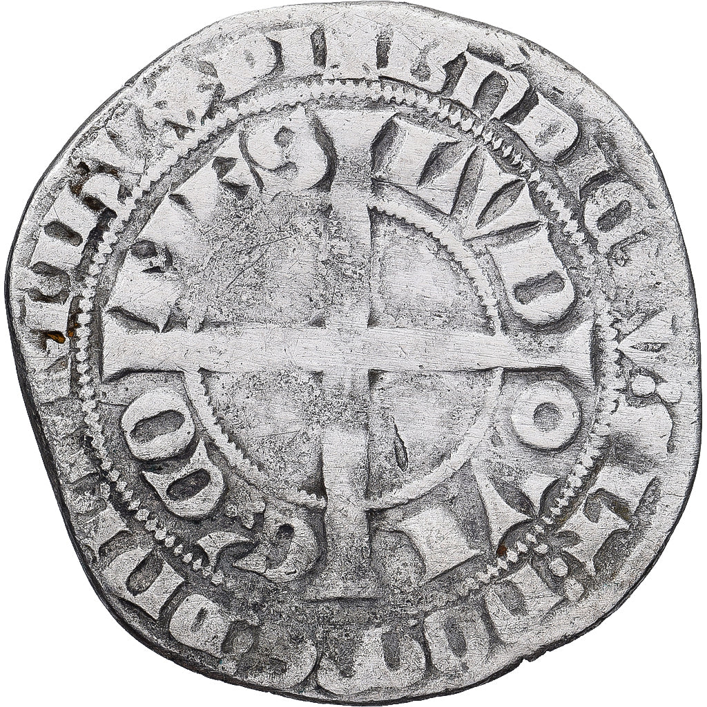 Moneda, Francia, Flanders, Louis II de Mâle, Gros, 1346-1384, BC+, Plata