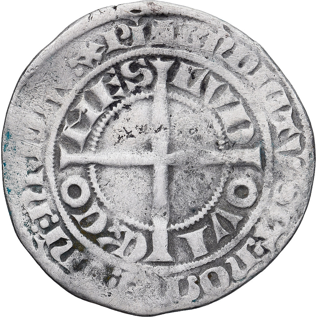 Coin, France, Flanders, Louis II de Mâle, Gros, 1346-1384, VF(30-35), Silver