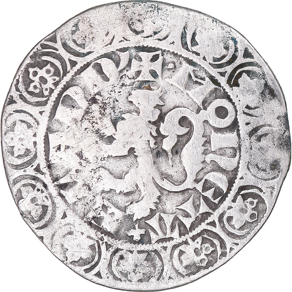 Monnaie, France, Flandre, Louis II de Mâle, Gros, 1346-1384, TB+, Argent