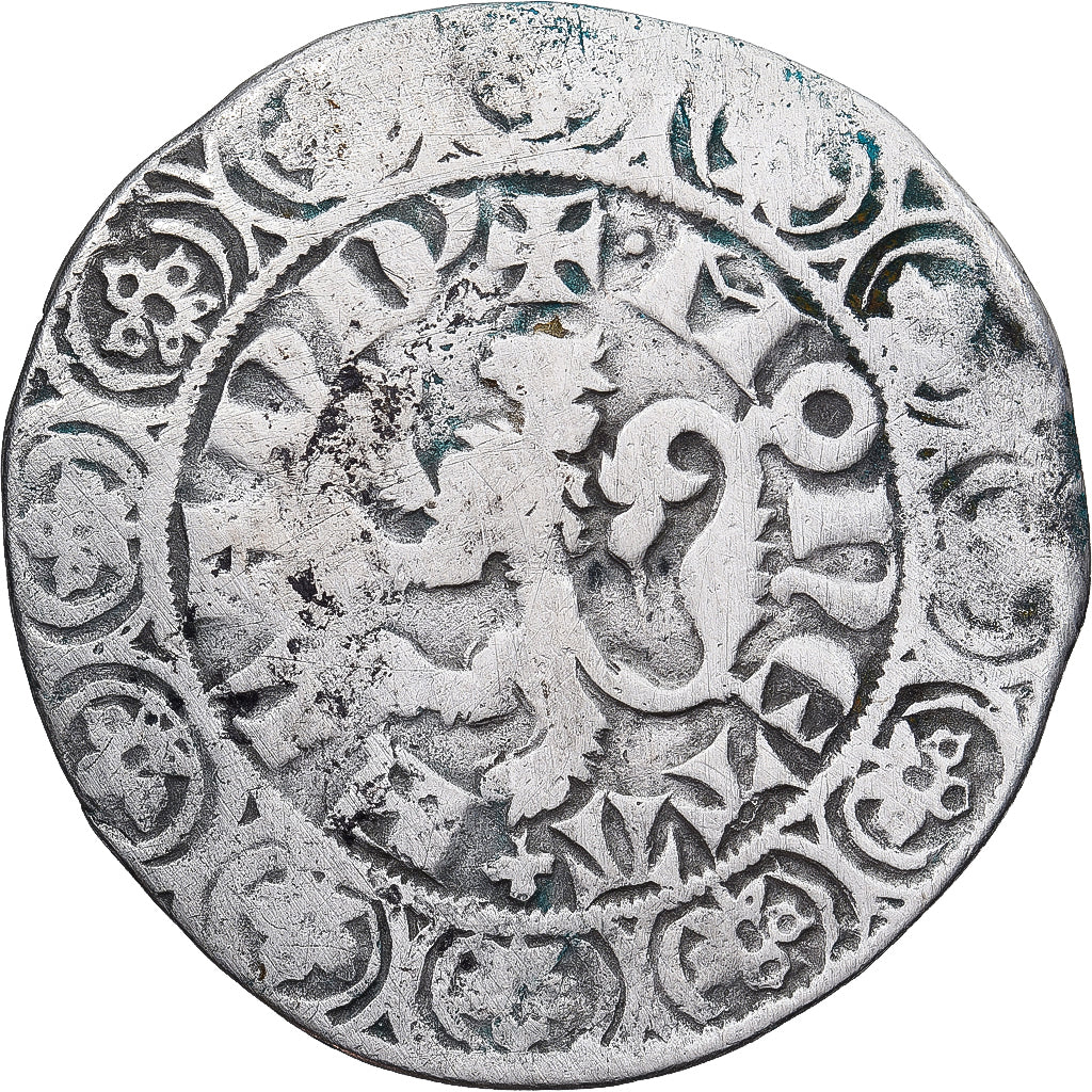 Coin, France, Flanders, Louis II de Mâle, Gros, 1346-1384, VF(30-35), Silver