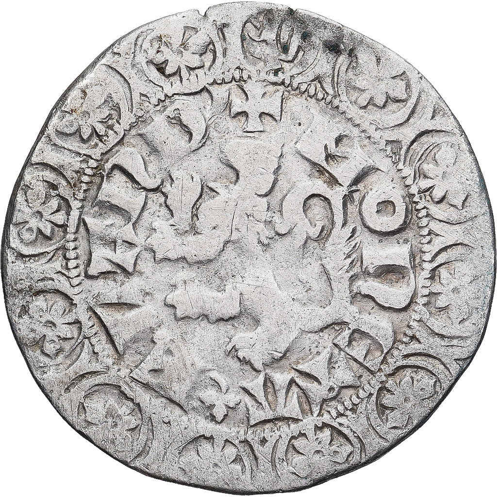 Moneda, Francia, Flanders, Louis II de Mâle, Gros, 1346-1384, BC+, Plata