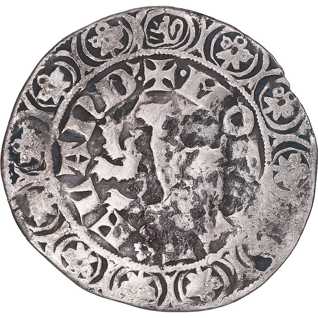 Coin, France, Flanders, Louis II de Mâle, Gros, 1346-1384, VF(30-35), Silver