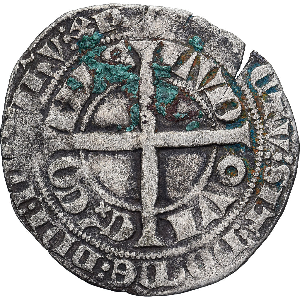 Moneda, Francia, Flanders, Louis II de Mâle, Gros, 1346-1384, BC+, Plata