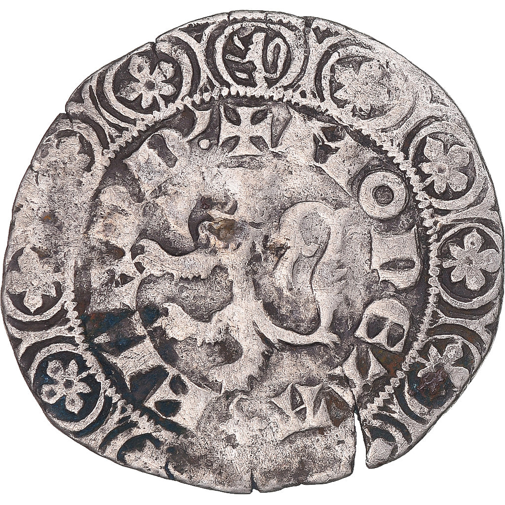 Moeda, França, Flanders, Louis II de Mâle, Gros, 1346-1384, VF(30-35), Prata