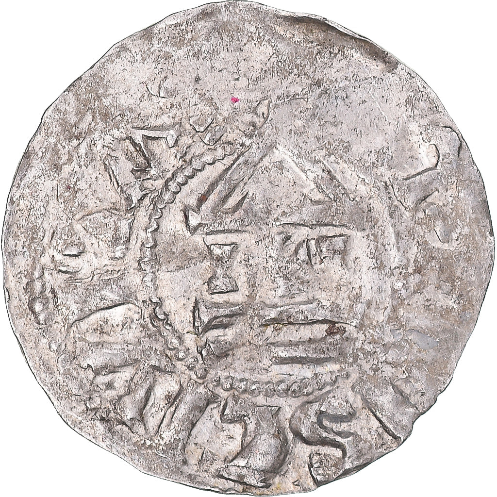 Moneda, ESTADOS FRANCESES, Picardie, Gautier II, Denarius, 986-1027, Amiens