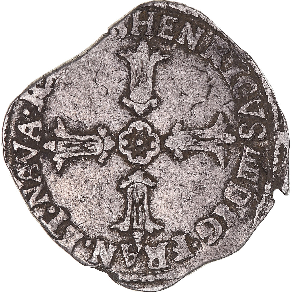 Coin, France, Henri IV, 1/4 Ecu, Bordeaux, VF(30-35), Silver, Gadoury:597