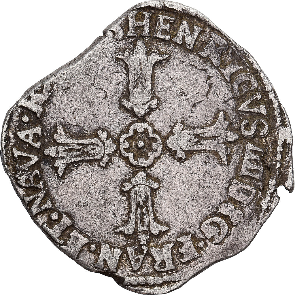 Moneda, Francia, Henri IV, 1/4 Ecu, Bordeaux, BC+, Plata, Gadoury:597