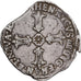 Moneda, Francia, Henri IV, 1/4 Ecu, Bordeaux, BC+, Plata, Gadoury:597