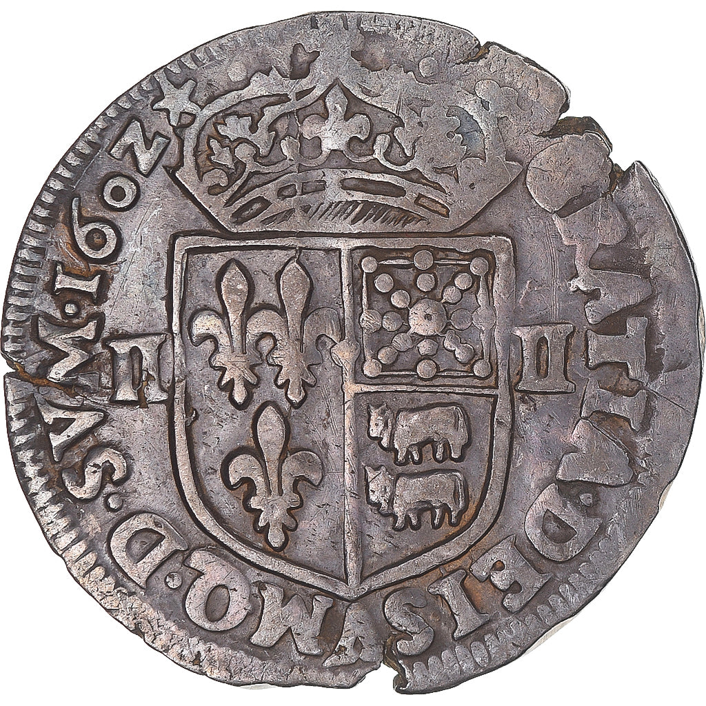 Moneta, Francia, Henri IV, 1/4 Ecu de Béarn, 160Z, Morlaas, BB+, Argento