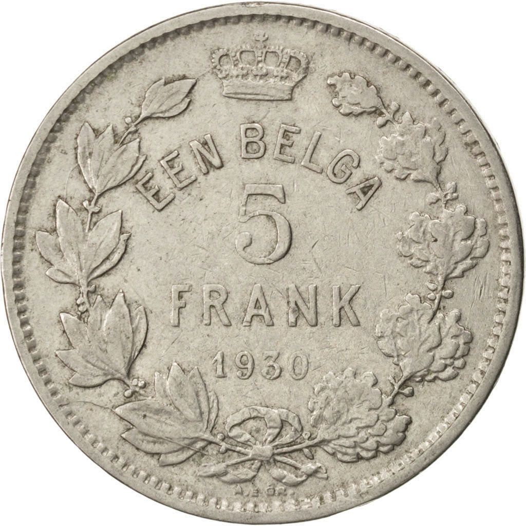 Monnaie, Belgique, 5 Francs, 5 Frank, 1930, TTB, Nickel, KM:98