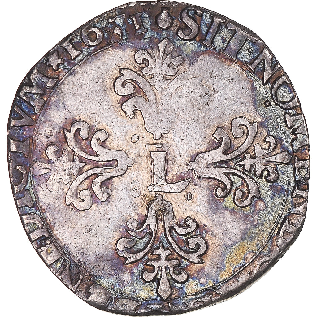 Munten, Frankrijk, Louis XIII, 1/2 Franc au col plat, 1631, Toulouse, ZF