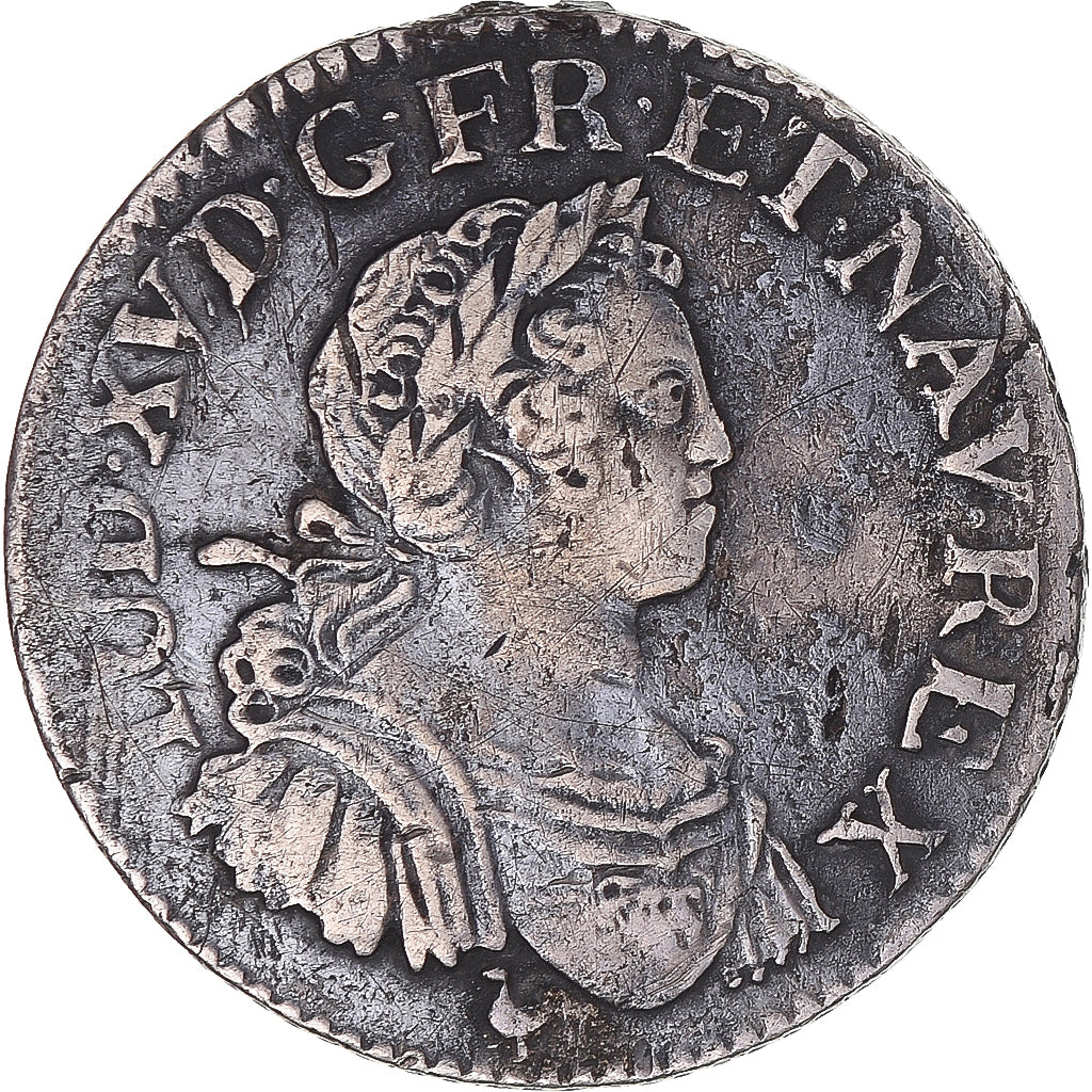 France, Louis XV, 1/4 Ecu aux 8 L, 1725, Montpellier, Argent, TTB, Gadoury:304