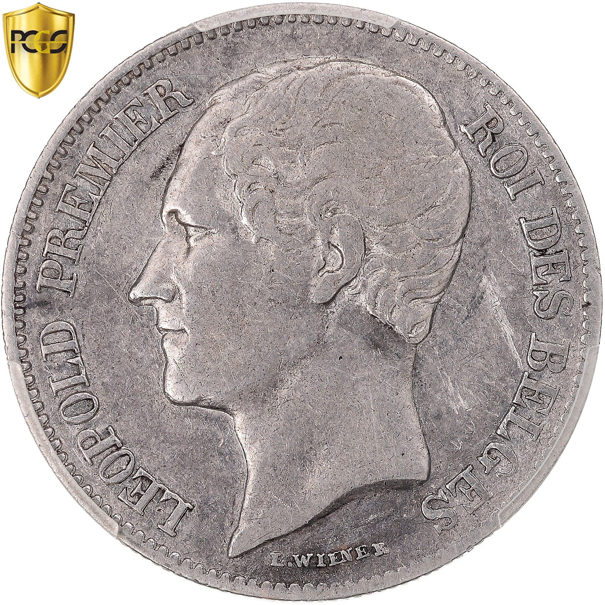 Belgium, Leopold I, Franc, 1849, Brussels, Silver, PCGS, VF Detail, KM:16.1