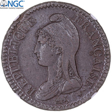 France, 2 Décimes, Dupré, AN 4, Paris, Bronze, NGC, MS63, Gadoury:300