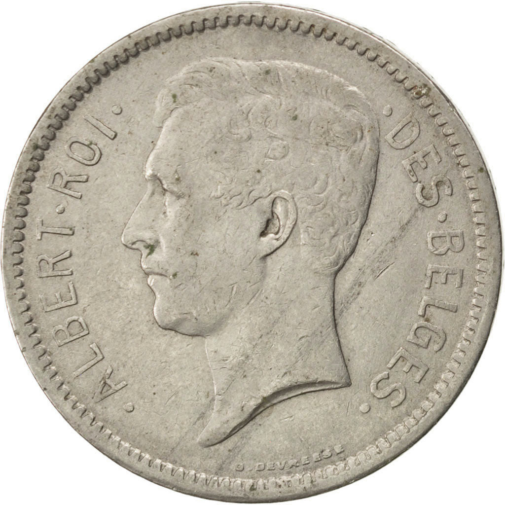 Monnaie, Belgique, 5 Francs, 5 Frank, 1933, TTB, Nickel, KM:97.1