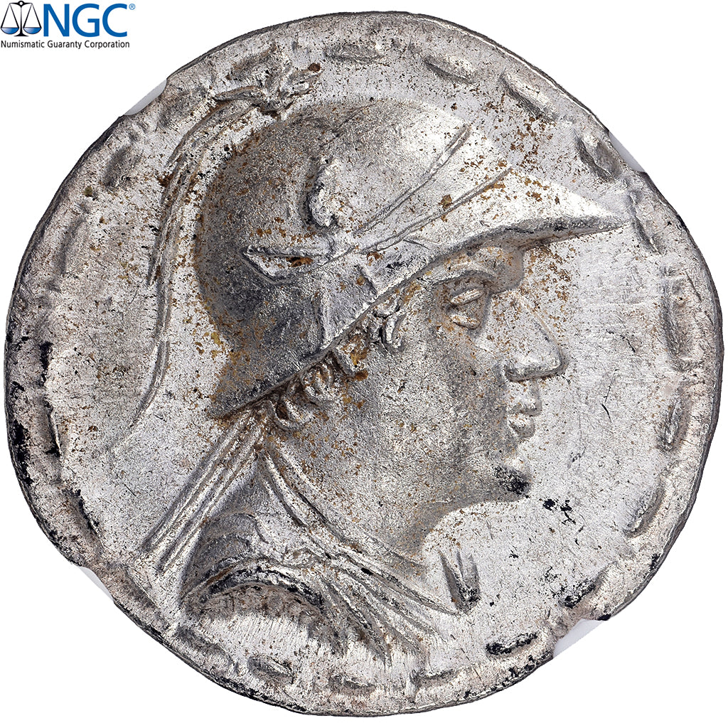 Koninkrijk Bactriane, Eukratides I, Tetradrachm, ca. 170-145 BC, Zilver, NGC, MS