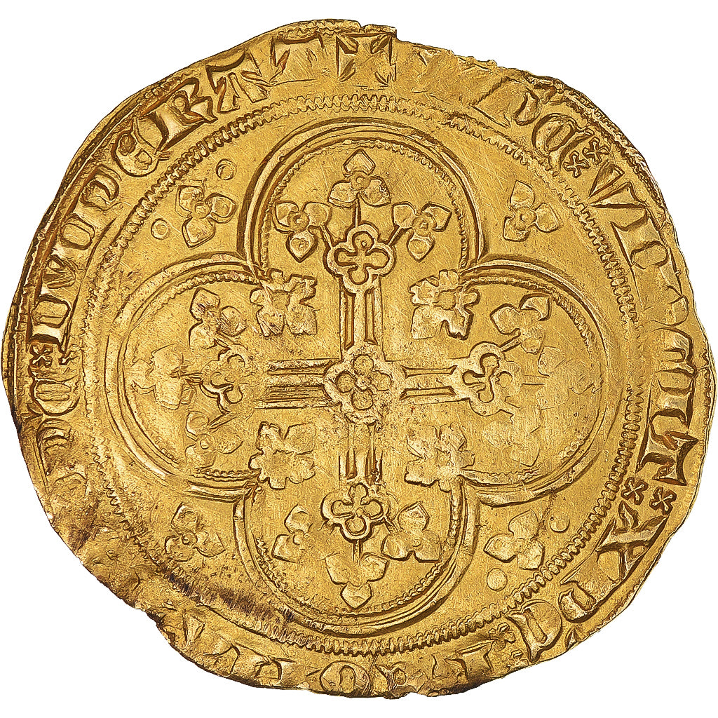 France, Philippe VI, Ecu d'or à la chaise, 1349-1350, 6è émission, Or, TTB+