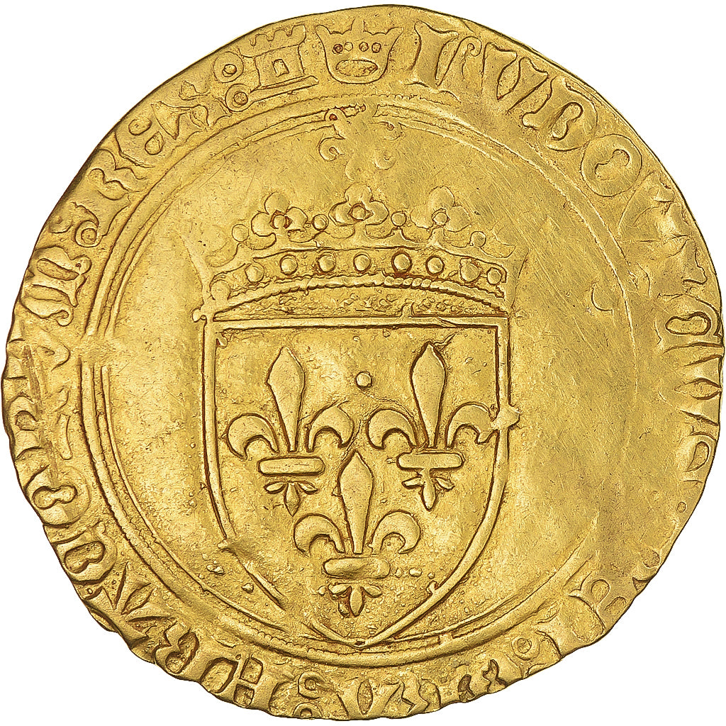 Francja, Louis XI, Écu d'or au soleil, 1461-1483, Tours, Złoto, EF(40-45)