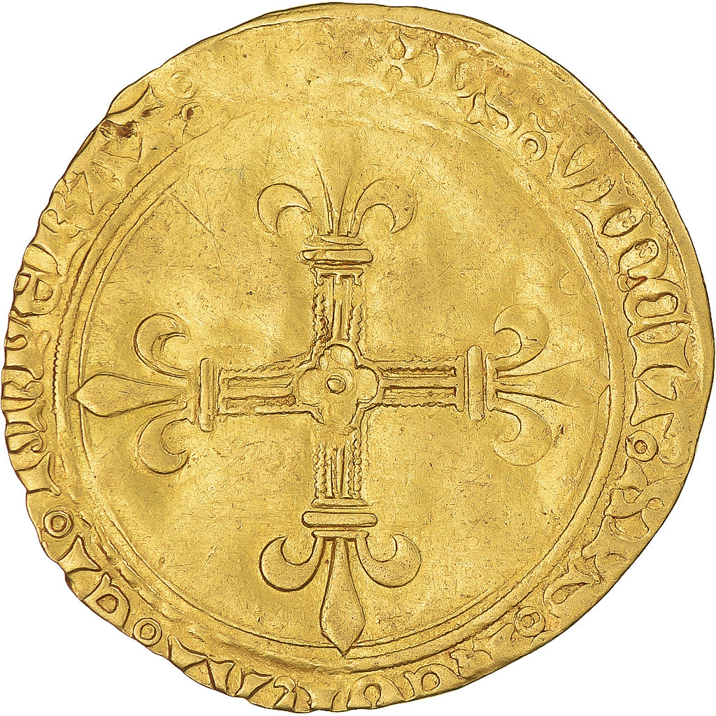 Francja, Louis XI, Écu d'or au soleil, 1461-1483, Tours, Złoto, EF(40-45)
