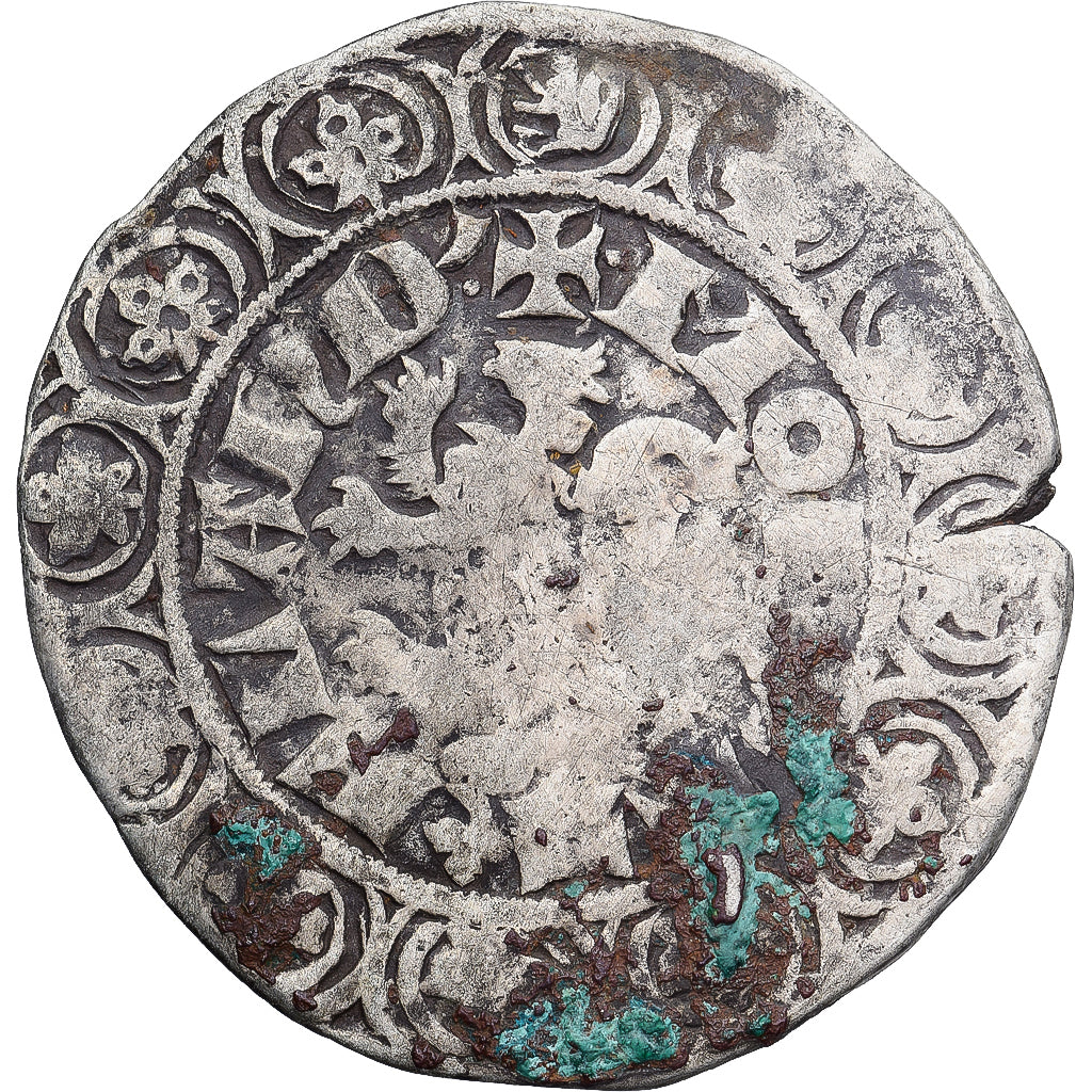 Münze, Frankreich, Flanders, Louis II de Mâle, Gros, 1346-1384, S+, Silber