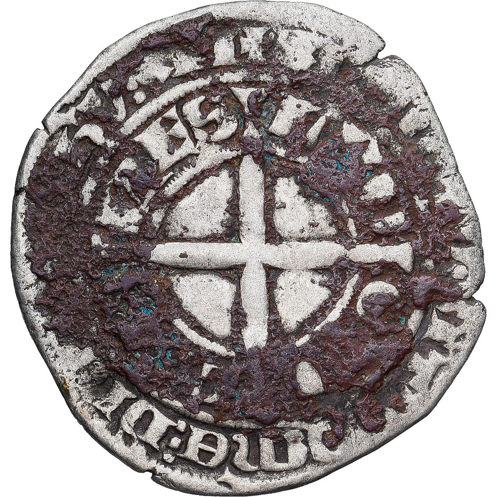 Moneda, Francia, Flanders, Louis II de Mâle, Gros, 1346-1384, BC+, Plata