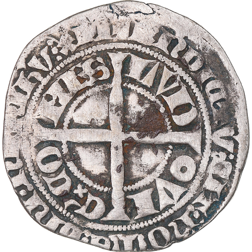Moneta, Francja, Flanders, Louis II de Mâle, Gros, 1346-1384, VF(30-35)