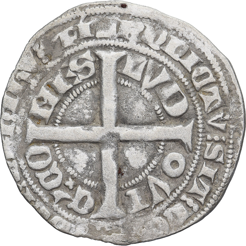 Moneda, Francia, Flanders, Louis II de Mâle, Gros, 1346-1384, BC+, Plata