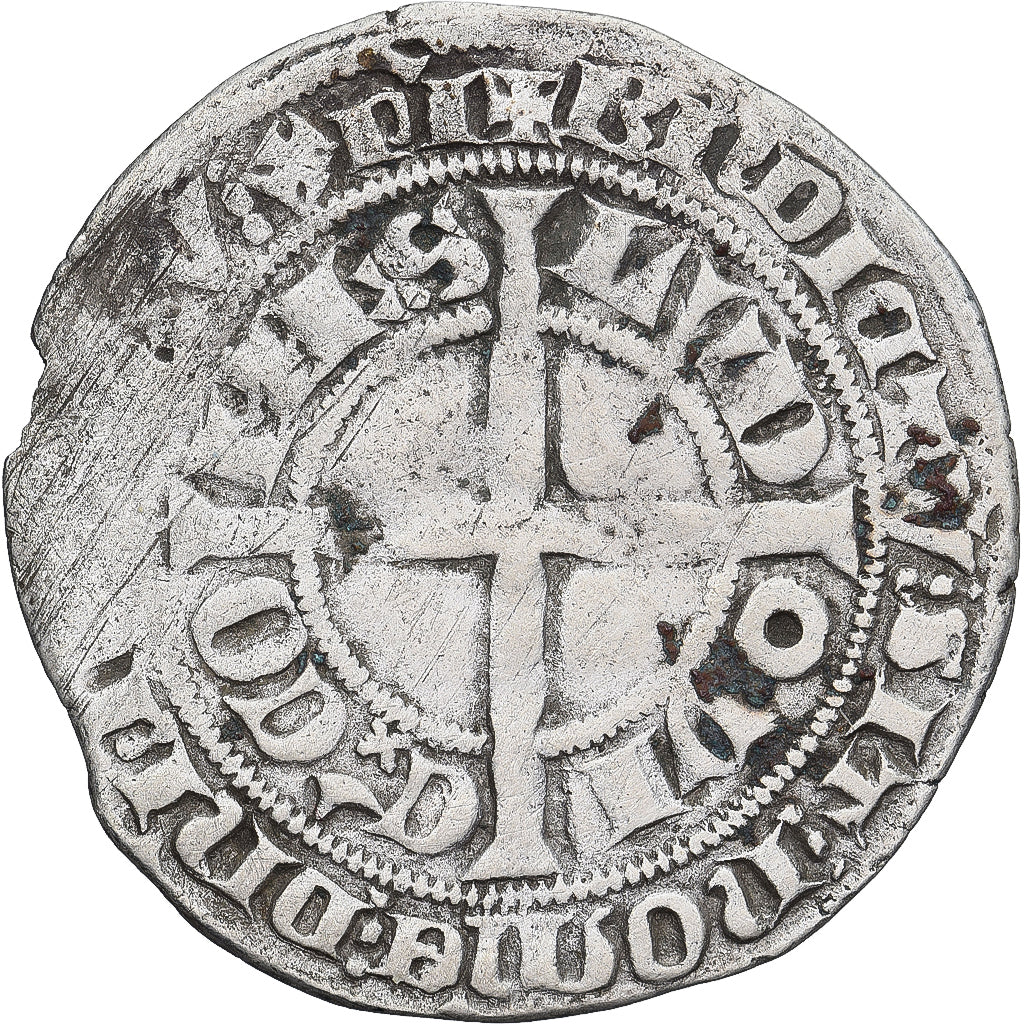 Moneda, Francia, Flanders, Louis II de Mâle, Gros, 1346-1384, BC+, Plata